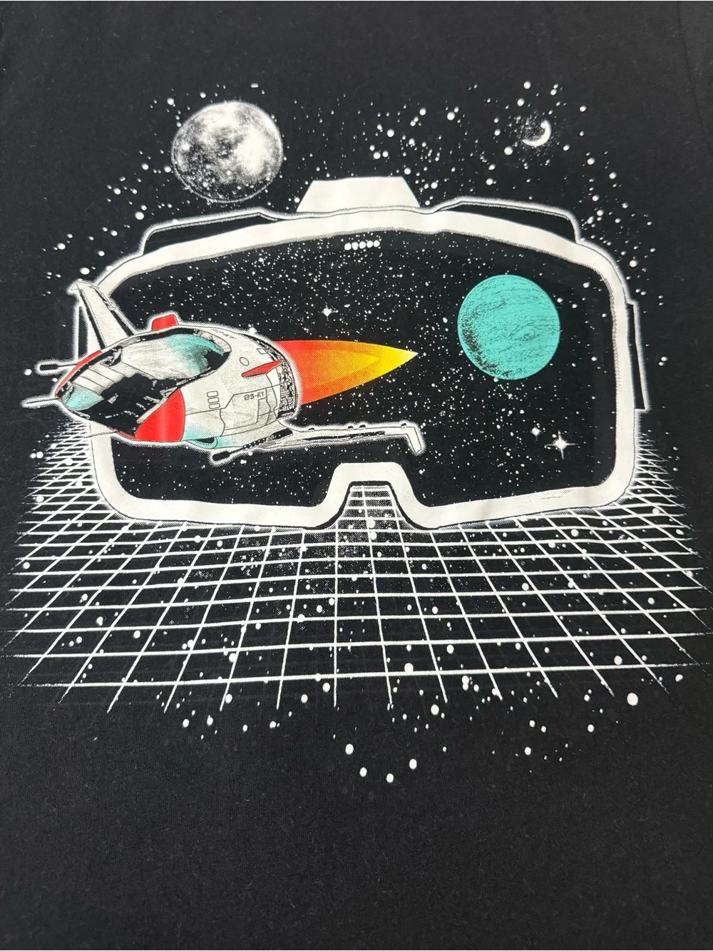 The Children’s Place Black Graphic T-Shirt - Boys Size M (7/8)